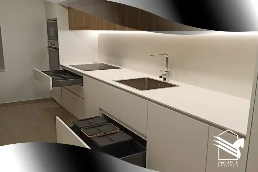 اشكال مطابخ خشب قطعتين ابيض اللون