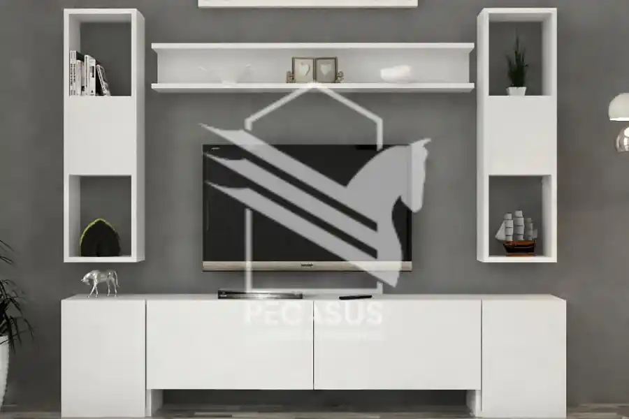 صور مكتبه شاشه خشب