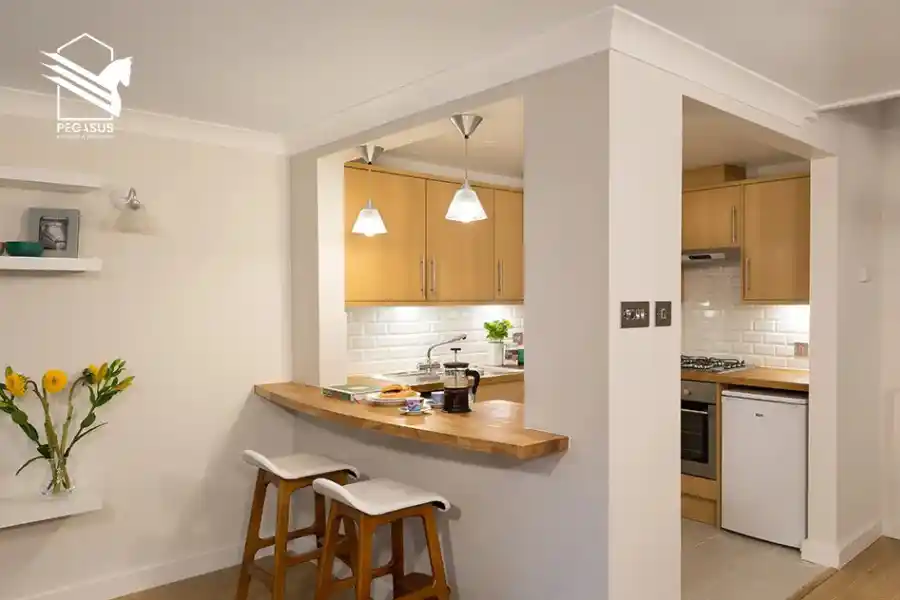 مطبخ خشب صغير