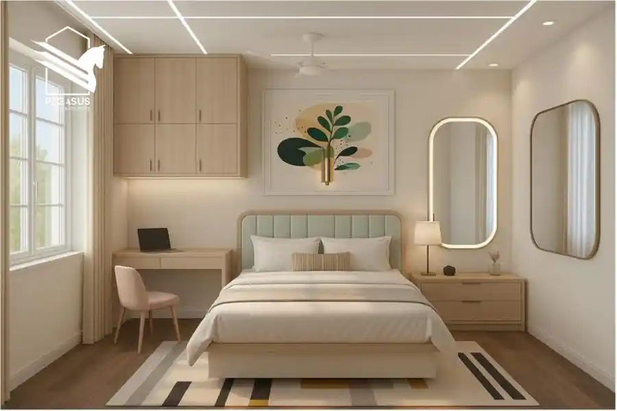 غرف النوم hpl ألوان الباستيل