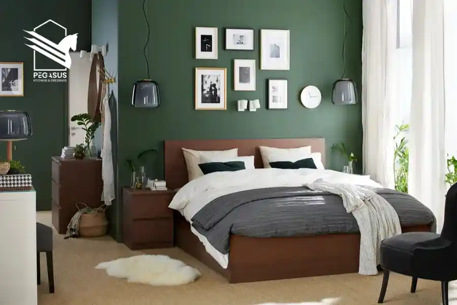 غرف النوم hpl الأخضر الزمردي