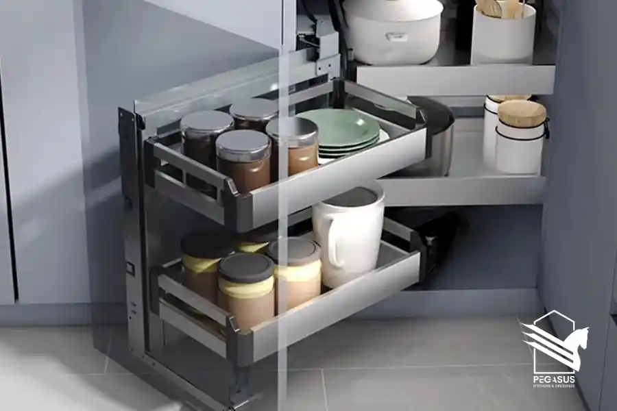 الأدراج المخفية للمطبخ