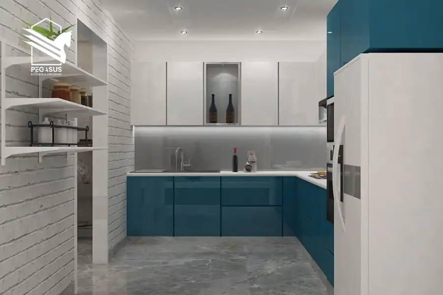 صور مطبخ اكريليك مساحات صغيرة