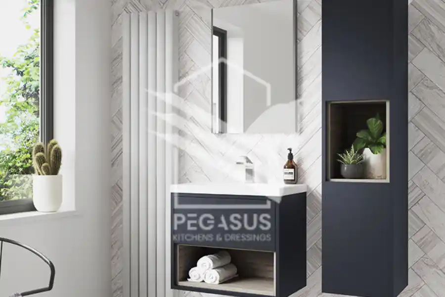 وحدة حوض مع أدراج أو درفين